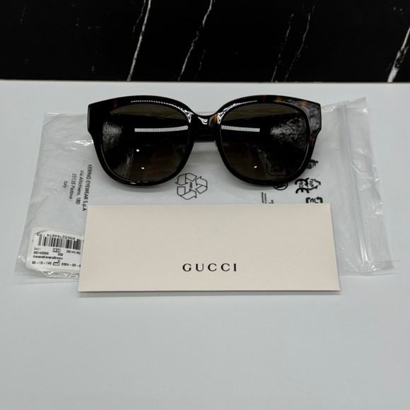 NEW GUCCI GG1409SK 002 HAVANA BROWN ROUND WOMEN GUCCI SUNGLASSES main image 11